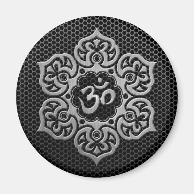 Aimant Acier Mesh Floral Om (Devant)