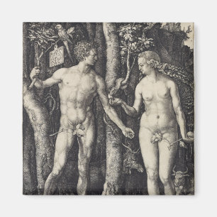 Aimant Adam et gravure d'Ève par Albrecht Durer