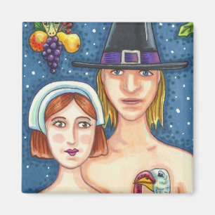 AIMANT ADAM & EVE PILGRIMS, BIBLICAL WHIMSY MERCI