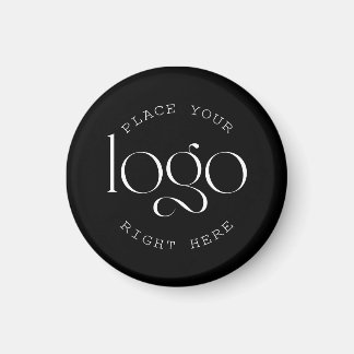 Aimant Add Your Own Custom Business Logo Modern Black
