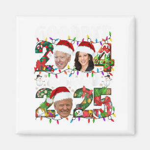 Aimant Adieu 2024 Bonjour 2025 Funny Noël Trump Happ