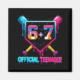 Aimant Adolescent de 13 ans drôle 67 baseball goutte garç