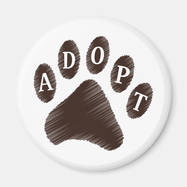 Aimant Adoption animale (Devant)