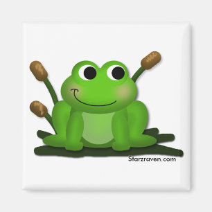 Aimant Adorable Carré Froggy