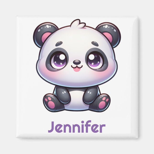 Aimant Adorable Kawaii Panda Conception personnalisée (Devant)