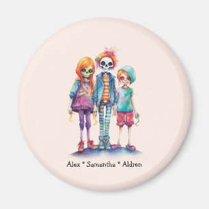 Aimant Adorable Pastel Zombie Trio - Joli Halloween