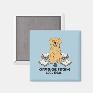 Aimant Adorable Scholar Golden Retriever Fridge Decor