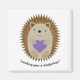 Aimant Adorable Sending You A Hedgehug Hedgehog