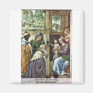 Aimant Adoration des Magi par Luini Bernardino