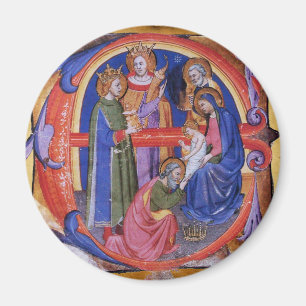 AIMANT ADORATION DU PARCHEMENT MAGI NATIVITÉ NOËL