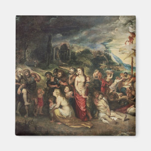 Aimant Aeneas prépare pour mener les Trojan dans l'exil