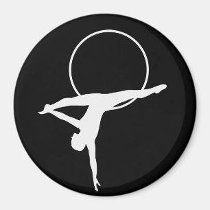 Aimant aérien de cercle - noir et blanc