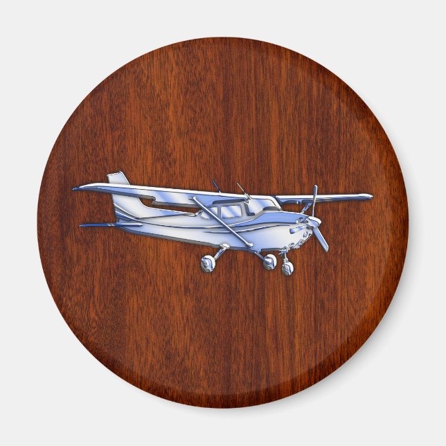 Aimant Aéronef Classique Chrome Cessna Flying Mahogany (Devant)