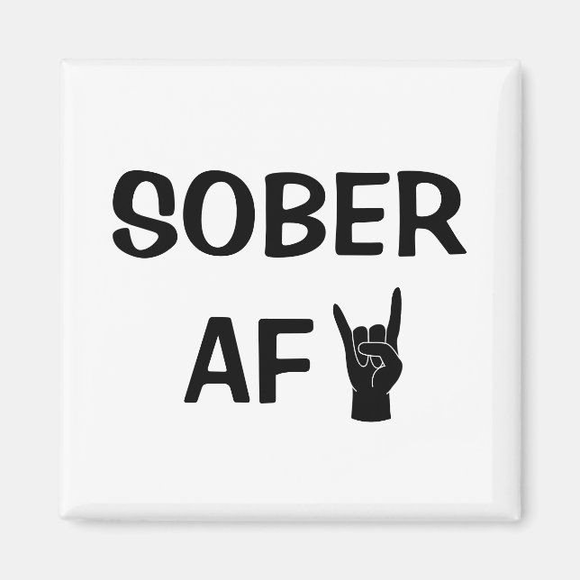 Aimant AF Sober, Cadeau de récupération de la dépe (Devant)