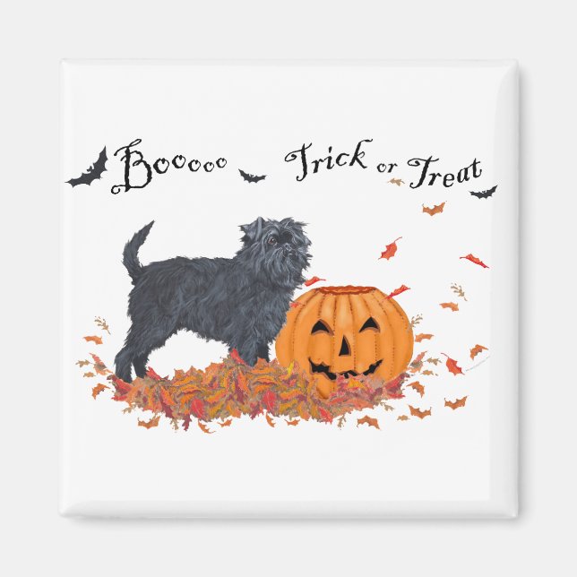 Aimant Affenpinscher Halloween (Devant)