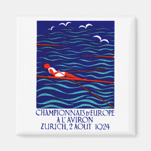 Aimant Affiche 1924 d'aviron de Zurich