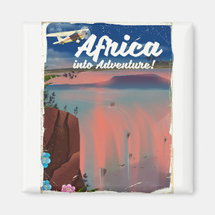 Aimant Affiche d'aventure de cascade africaine