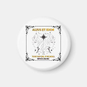 Aimant Affiche de carte de tarot de zodiaque Gémeaux vint