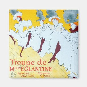Aimant Affiche de la danseuse jaune de Toulouse Lautrec
