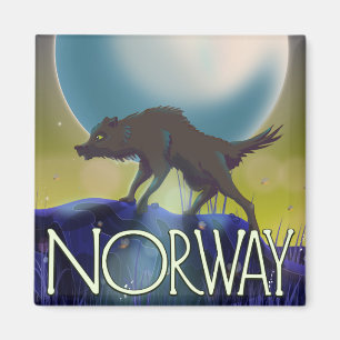 Aimant Affiche de loup de Norvège
