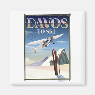 Aimant Affiche de voyage à Davos Suisse