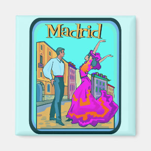 Aimant Affiche de voyage de Madrid