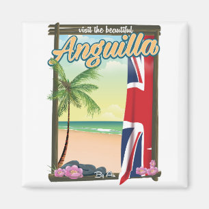 Aimant Affiche de voyage du Territoire britannique d'Angu