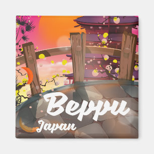 Aimant Affiche de voyage japonaise Beppu