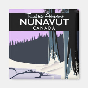 Aimant Affiche de voyage Nunavut Canada