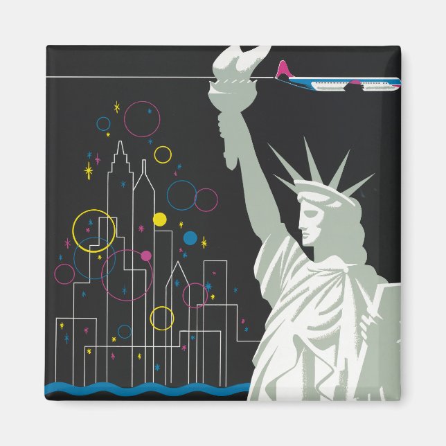 Aimant Affiche De Voyage Pour Vol Northwest Airlines (Devant)