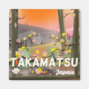 Aimant Affiche de voyage Takamatsu Japon