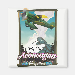 Aimant Affiche de voyage vintage Aconcagua -Argentine.
