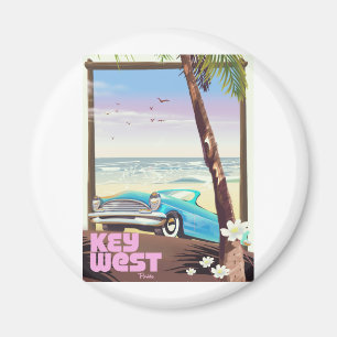 Aimant affiche de voyage vintage de key west florida