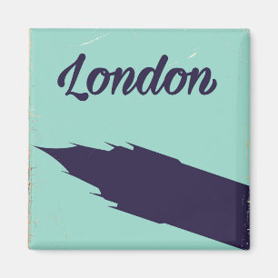 Aimant Affiche vintage du Parlement de Londres Big Ben