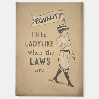 Aimant Affiche Vintage Égalité | Féminisme Suffragette
