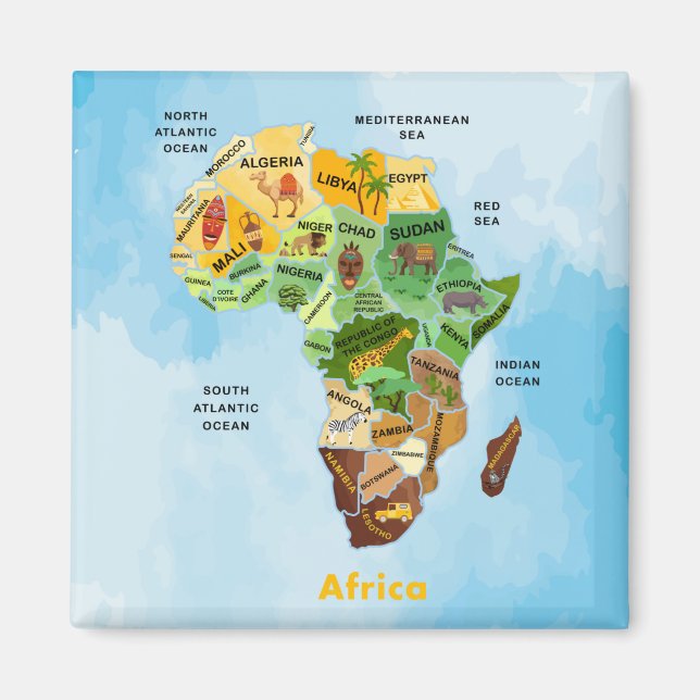 Aimant Africa map (Devant)