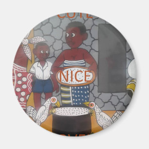 Aimant Africain traditionnel homestead mignon joli joli c