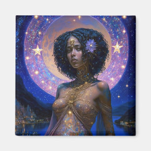 Aimant African American Black Goddess Queen Imaginaire Ar