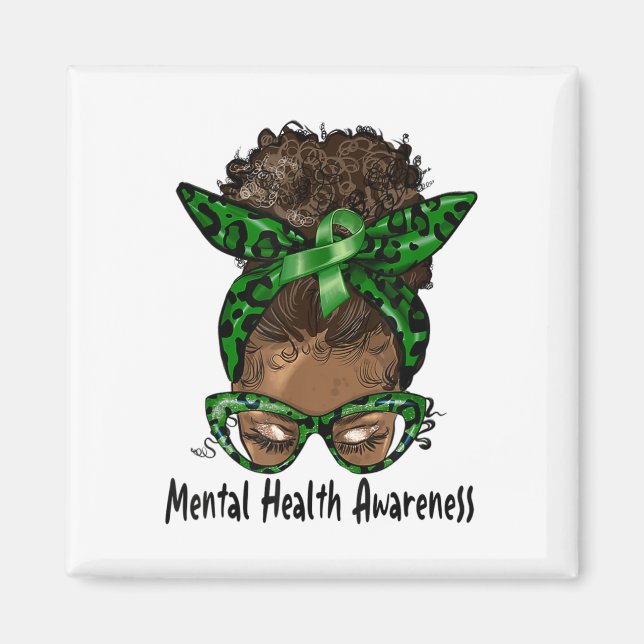 Aimant African American Black Woman Mental Health Award (Devant)