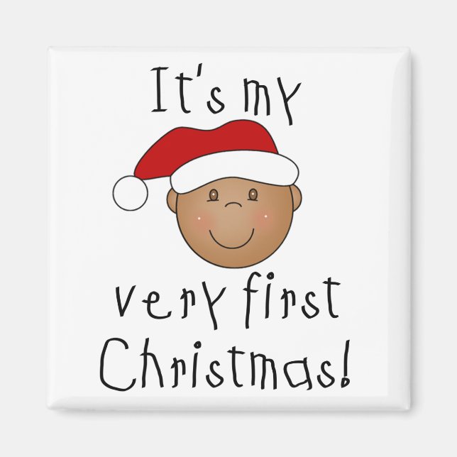 Aimant African American Boy 1er Noël (Devant)