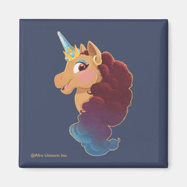 Aimant Afro Unicorn | Divine la licorne (Devant)