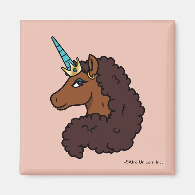Aimant Afro Unicorn | Unique (Devant)