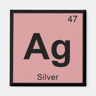 Aimant Ag - Chimie de l'Argent Symbole du Tableau Périodi
