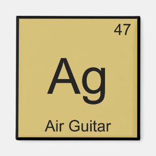 Aimant Ag - T-shirt Air Guitar Symbole d'élément de chimi