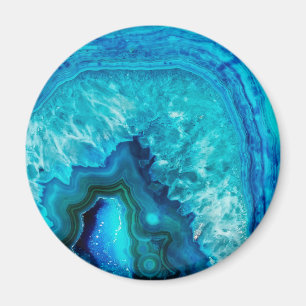 Aimant Agate moderne en marbre bleu