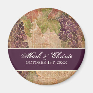 Aimant âgé de mariage de vignoble de raisin