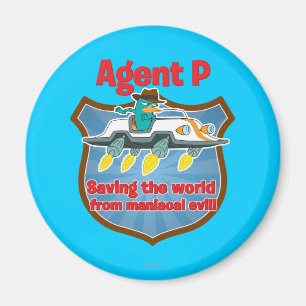 Aimant Agent P Sauver le monde d'une voiture maniaque