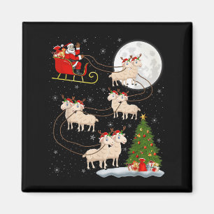 Aimant Agneaux Mouton Père Noël Sleigh Flying Funny Magiq