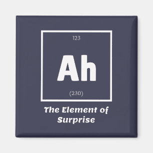 Aimant Ah Élément de la science de la chimie surprise a