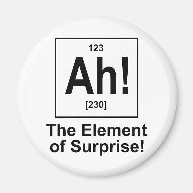 Aimant Ah ! L'élément de surprise. (Devant)